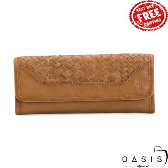 FRYE Leather Melissa Basket Woven Wallet/ Women's Bag